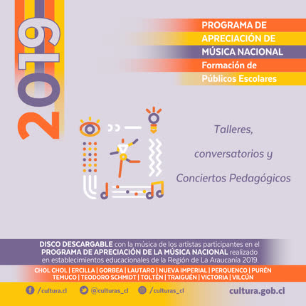 Carátula Programa Apreciación de Música <br>Nacional Araucanía 2019 