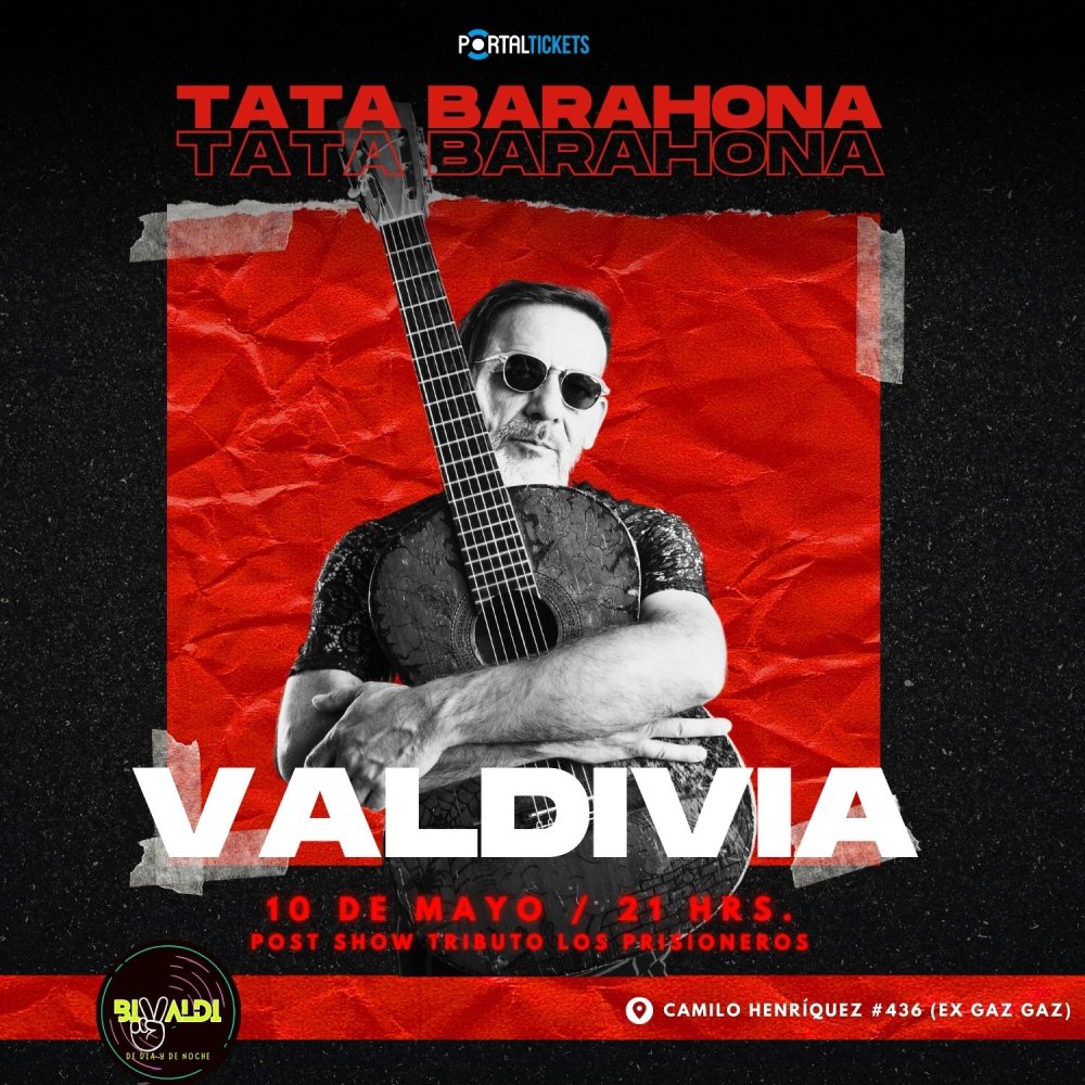 Flyer TATA BARAHONA EN VALDIVIA