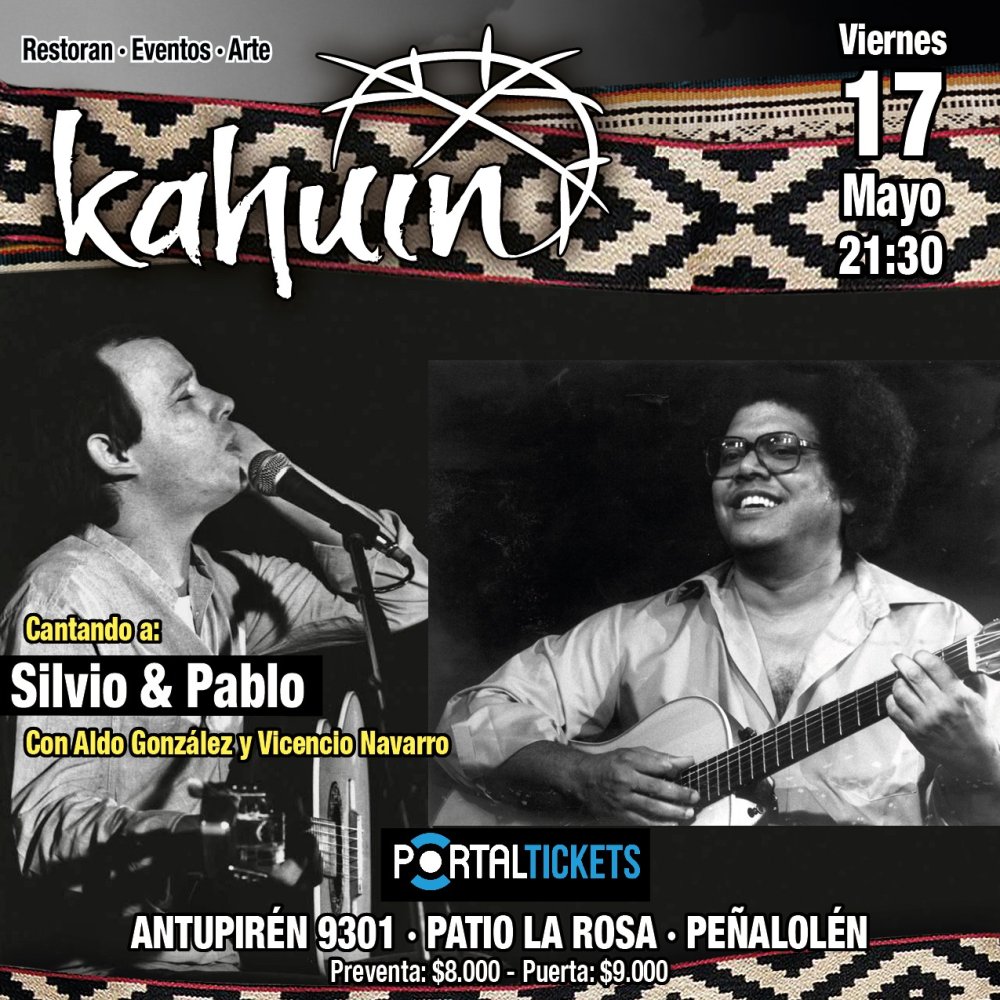 Flyer KAHUIN PRESENTA: CANTANDO A SILVIO & PABLO