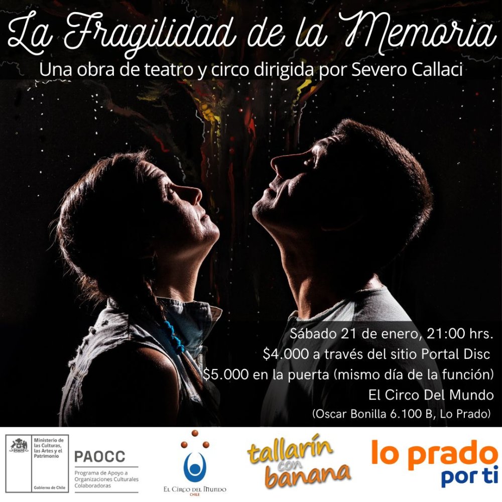 Flyer Evento LA FRAGILIDAD DE LA MEMORIA
