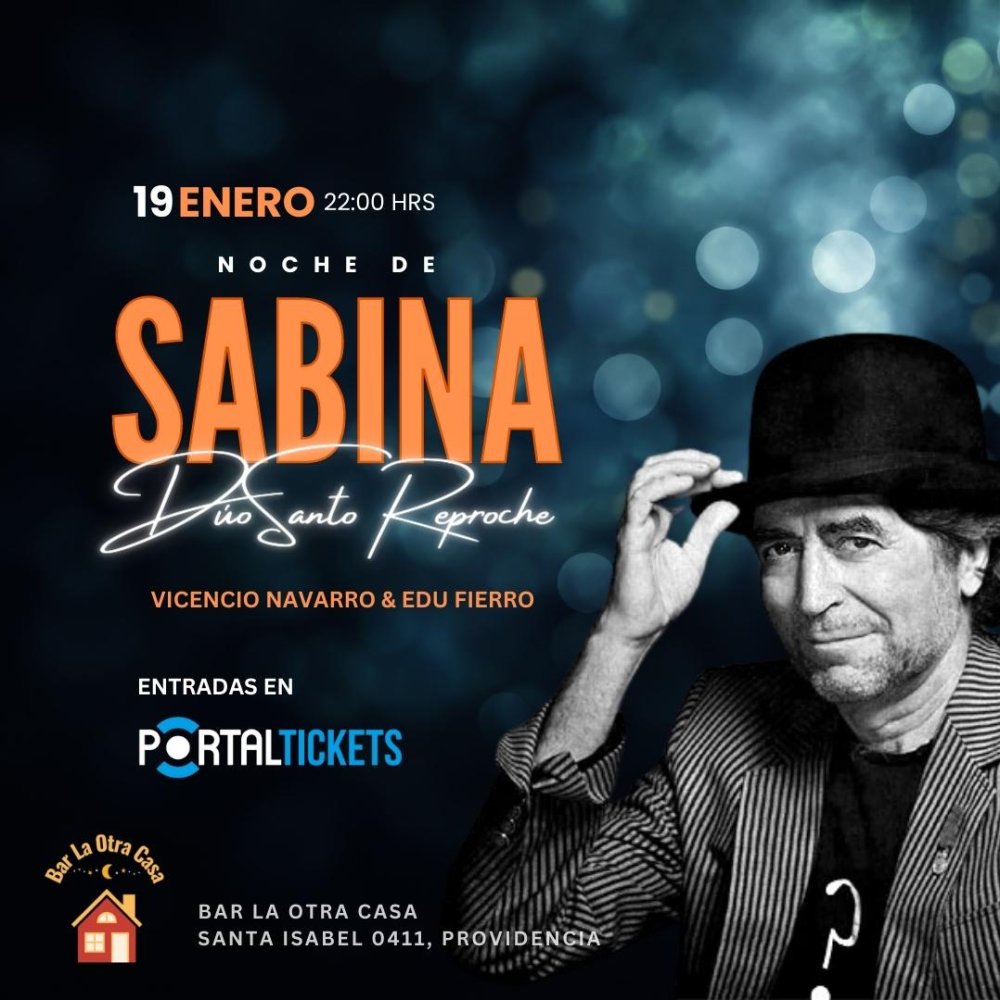 Flyer Evento NOCHE DE SABINA EN BAR LA OTRA CASA