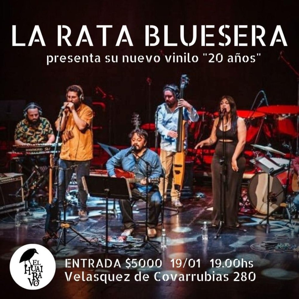 Flyer Evento LA RATA BLUESERA EN EL HUAIRAVO NIEBLA