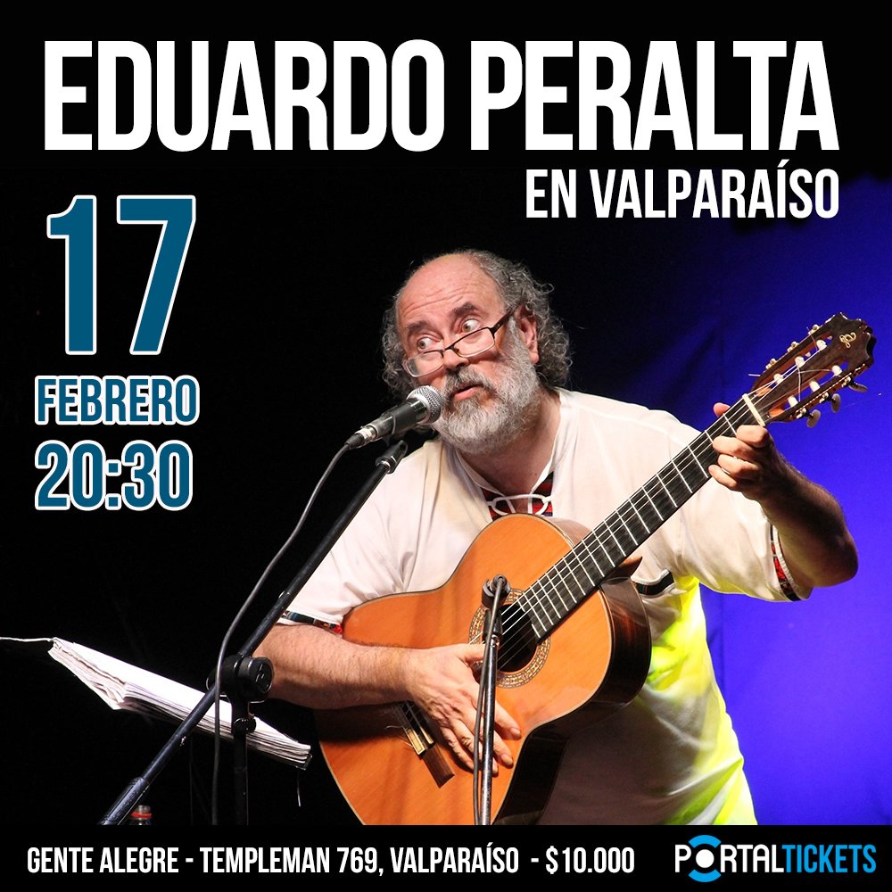 Flyer Evento EDUARDO PERALTA EN VALPARAÍSO
