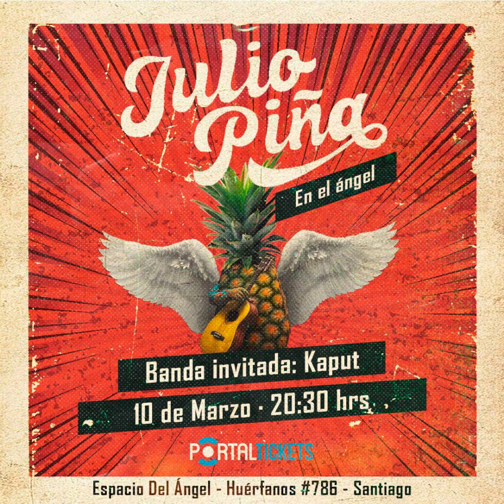 Flyer Evento JULIO PIÑA EN ESPACIO DEL ANGEL