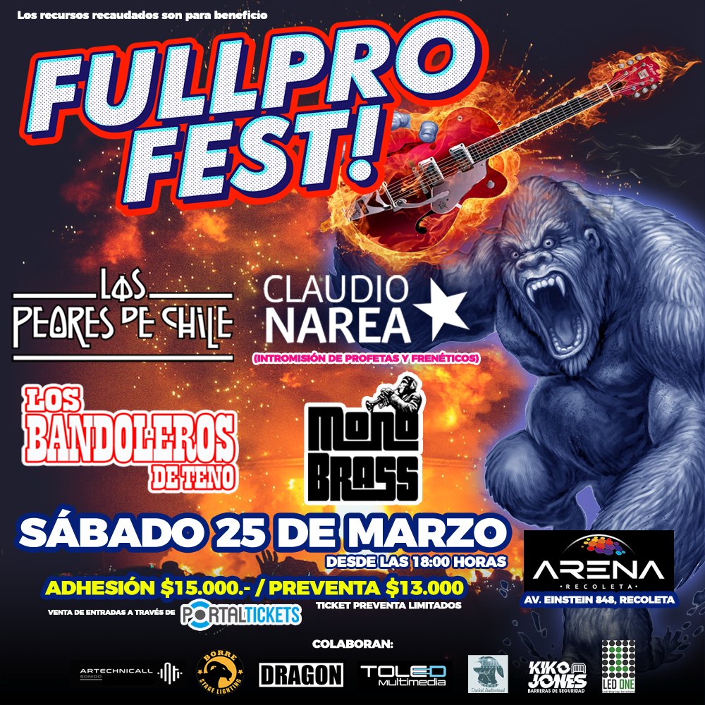 Flyer Evento FULLPRO FEST EN ARENA RECOLETA