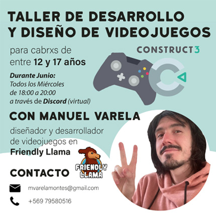 Flyer Evento TALLER DE DESARROLLO Y DISEÑO DE VIDEOJUEGOS