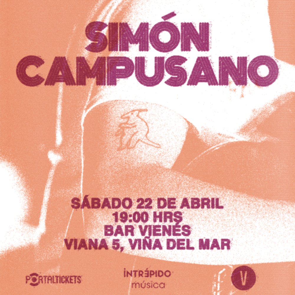 Flyer Evento SIMON CAMPUSANO EN VIÑA DEL MAR - BAR VIENES