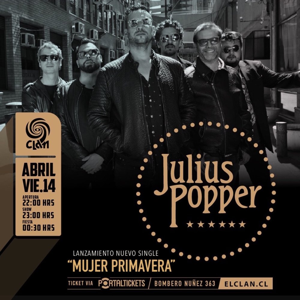 Flyer Evento CLAN PRESENTA: JULIUS POPPER