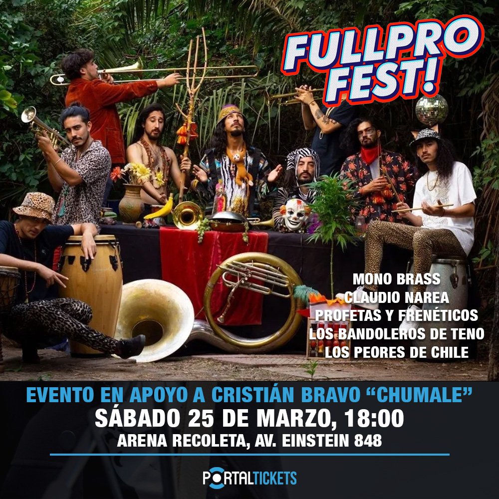 Flyer Evento MONO BRASS EN FULLPRO FEST EN ARENA RECOLETA