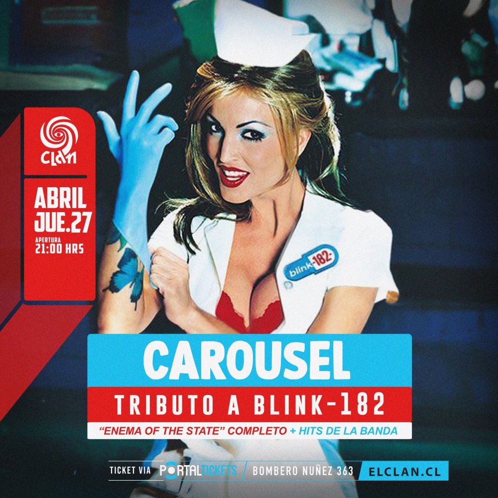 Flyer Evento EL CLAN PRESENTA: CAROUSEL TRIBUTO A BLINK 182