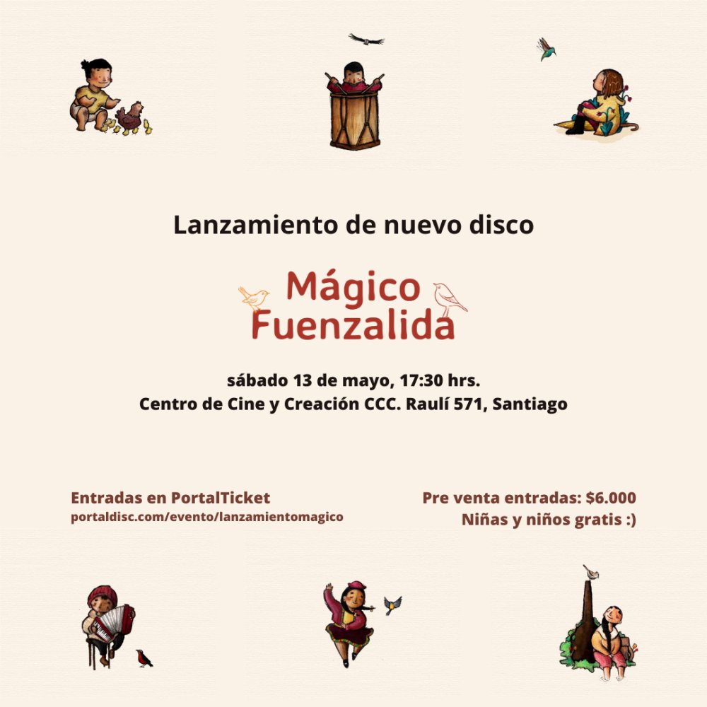 Flyer Evento LANZAMIENTO DISCO MAGICO FUENZALIDA EN CCC