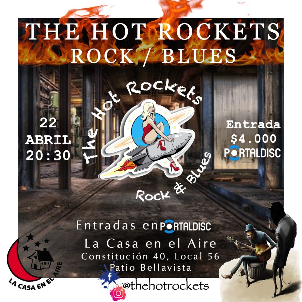 Flyer Evento ROCK & BLUES - CASA EN EL AIRE 