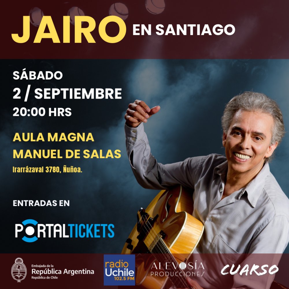 Flyer Evento JAIRO EN AULA MAGNA MANUEL DE SALAS