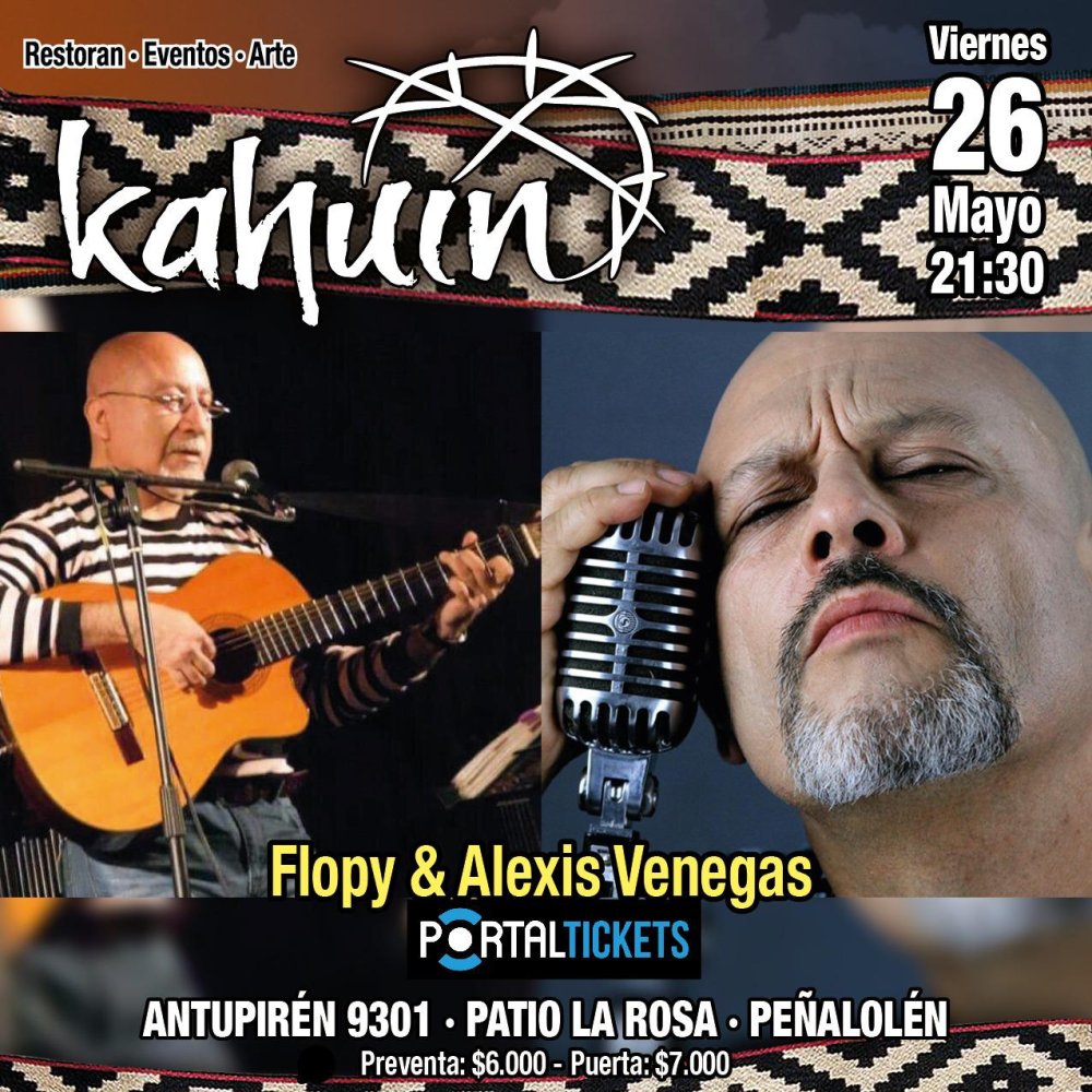 Flyer Evento KAHUIN PRESENTA: FLOPY & ALEXIS VENEGAS
