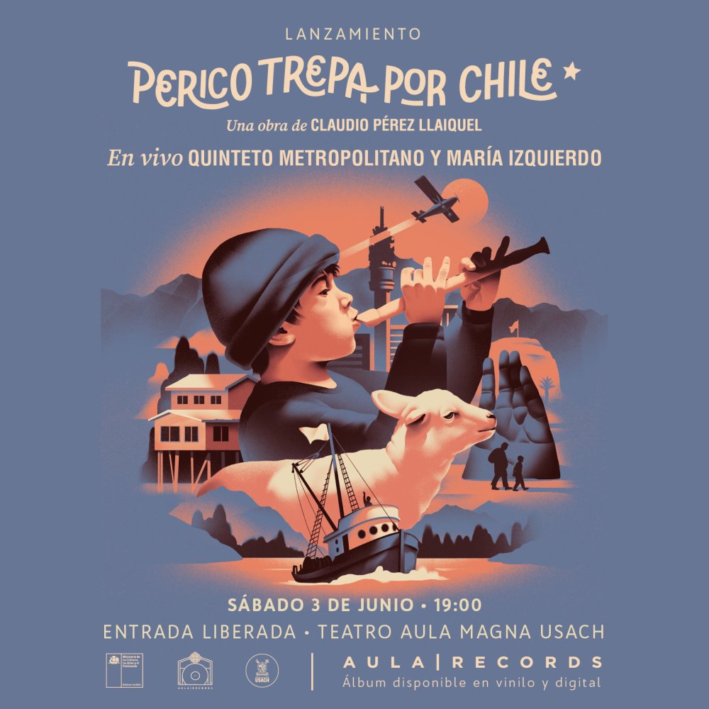 Flyer Evento LANZAMIENTO DE DISCO: «PERICO TREPA POR CHILE»