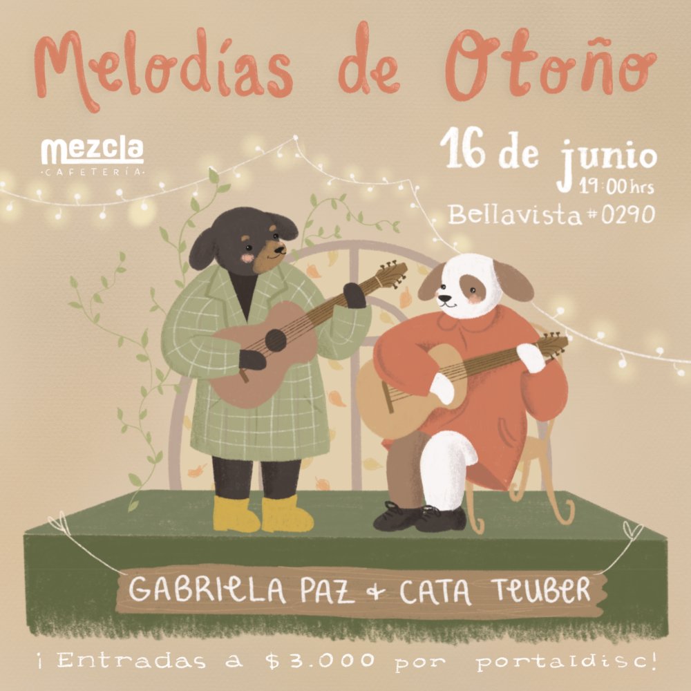 Flyer Evento MELODIAS DE OTOÑO EN MEZCLA CAFETERIA