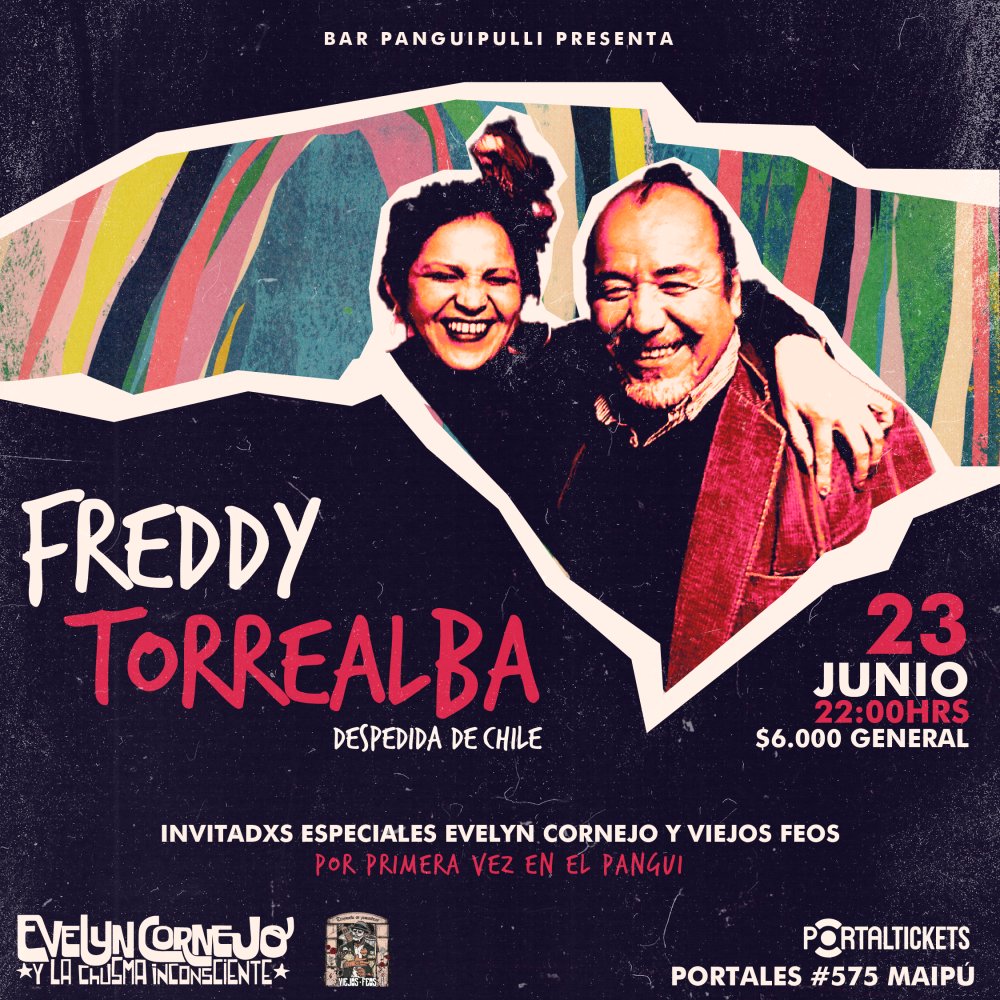 Flyer Evento FREDDY TORREALBA DESPEDIDA DE CHILE EN BAR PANGUIPULLI