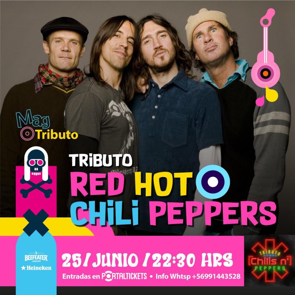 Flyer Evento TRIBUTO RED HOT CHILI PEPPERS  MAGBAR CHILLÁN