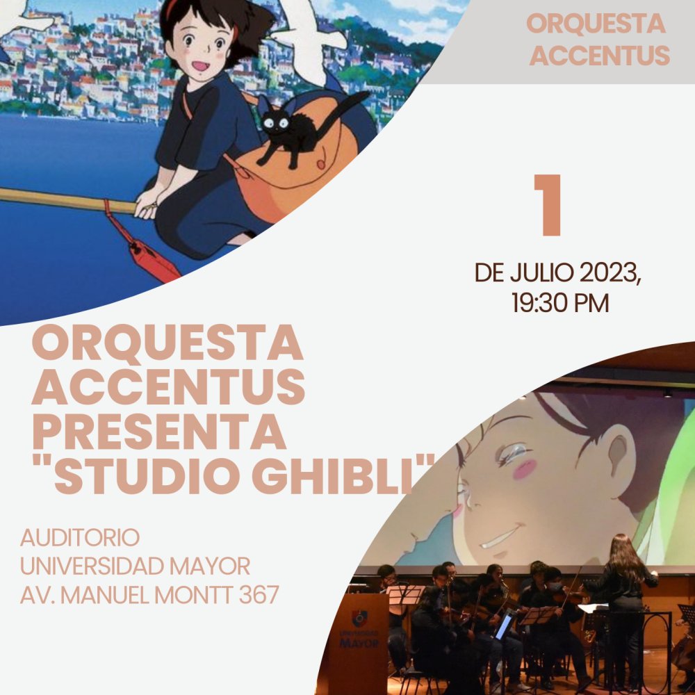 Flyer Evento ORQUESTA ACCENTUS - CONCIERTO EN UNIVERSIDAD MAYOR