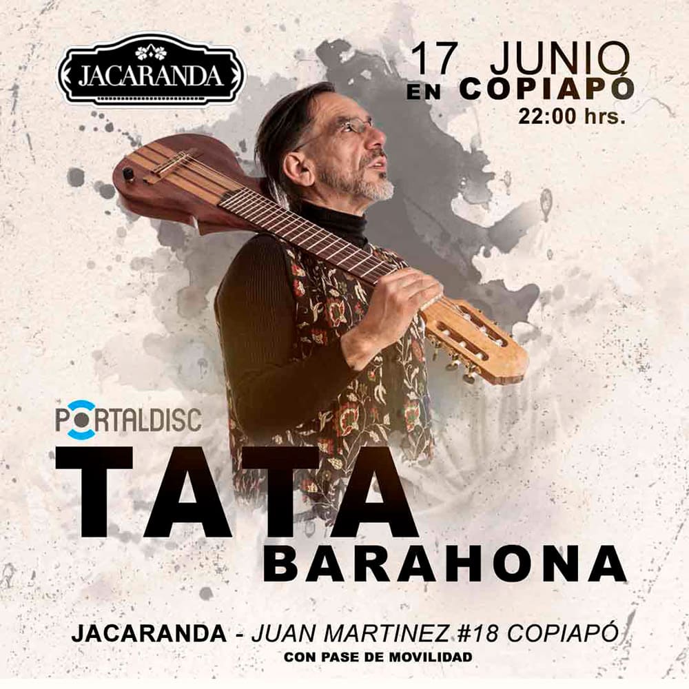Flyer Evento TATA BARAHONA EN COPIAPÓ