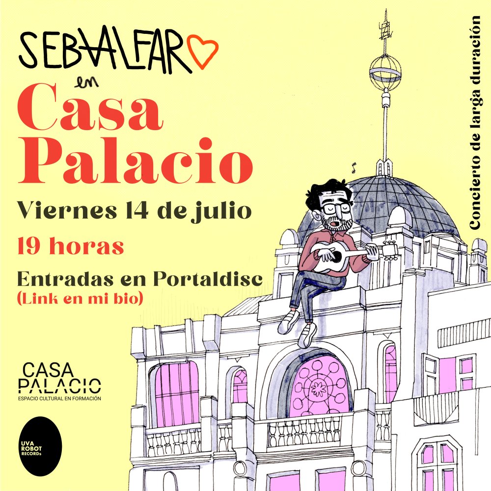 Flyer Evento SEBA ALFARO EN CASA PALACIO