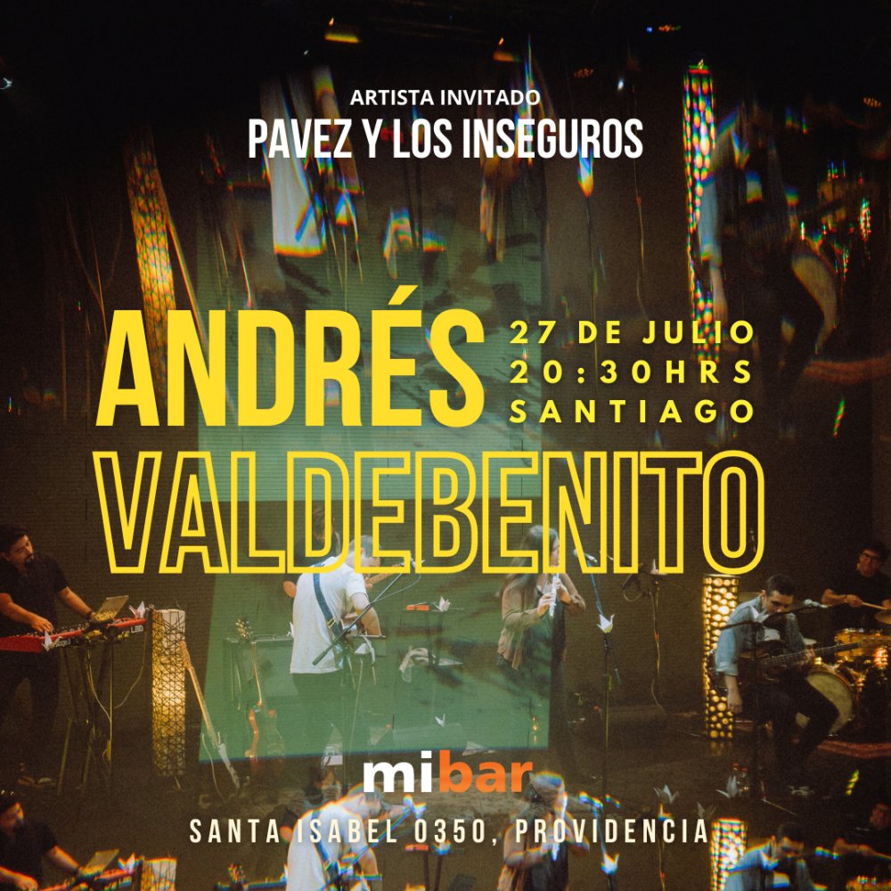 Flyer Evento ANDRES VALDEBENITO EN MIBAR