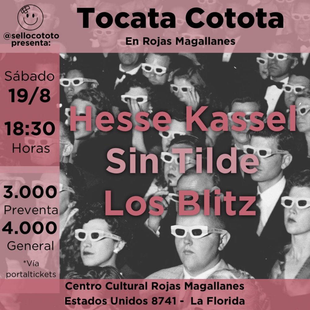 Flyer Evento TOCATA COTOTA EN CENTRO CULTURAL ROJAS MAGALLANES