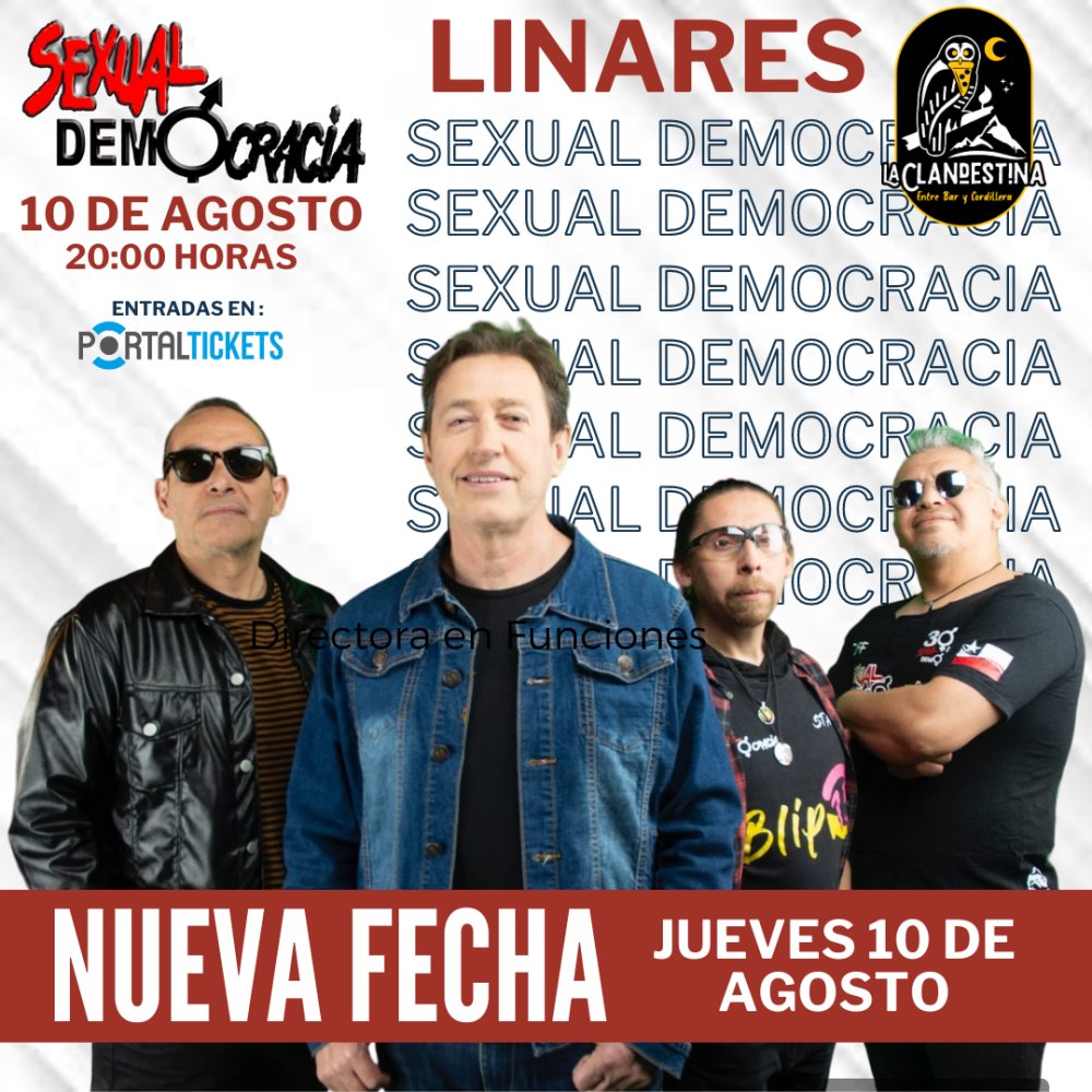 Flyer Evento SEXUAL DEMOCRACIA EN LINARES (SEGUNDA FECHA)