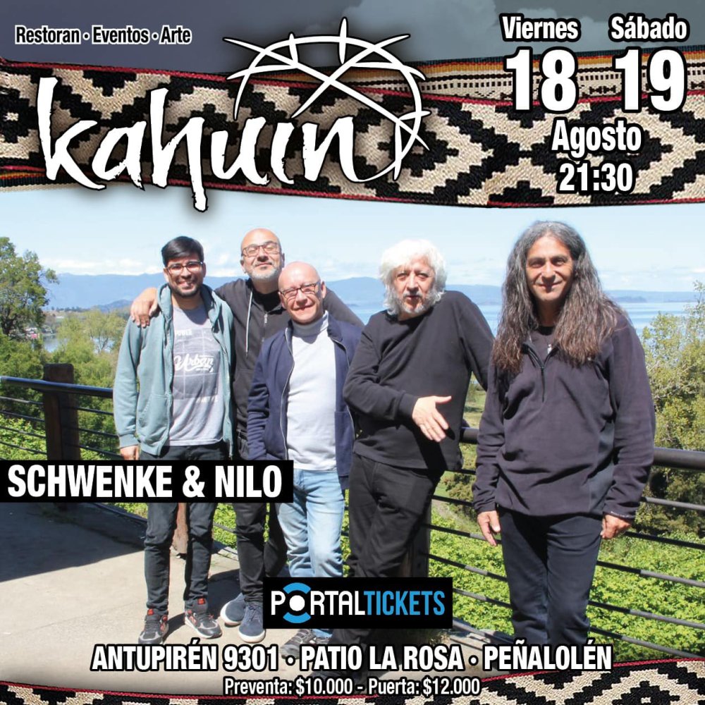 Flyer Evento KAHUIN PRESENTA: SCHWENKE & NILO - VIERNES 18 AGOSTO