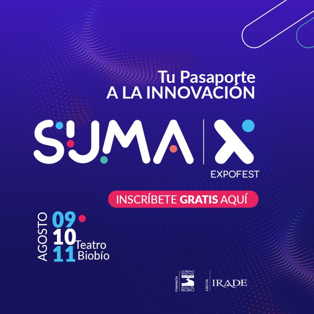 Flyer Evento SUMA BIOBÍO EXPO FEST 2023 - TEATRO BIOBÍO