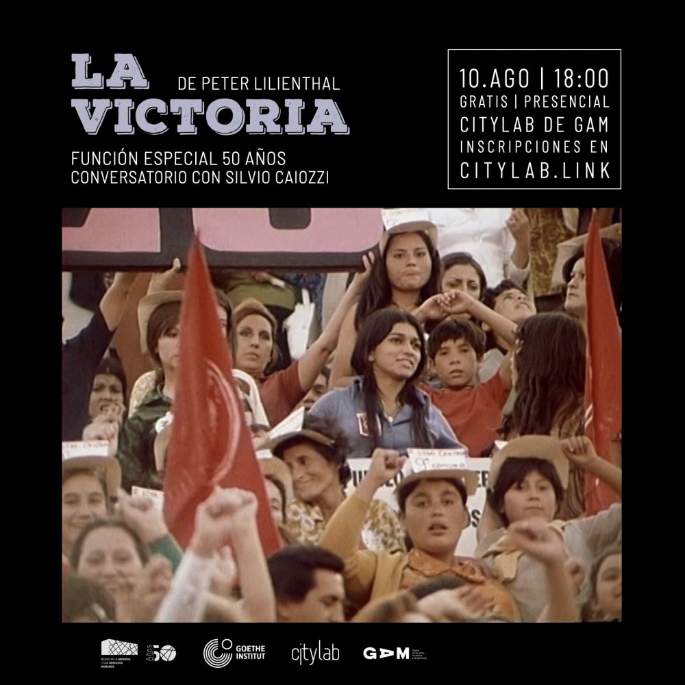 Flyer Evento FUNCIÓN 50 AÑOS DEL FILM LA VICTORIA EN CITYLAB DE GAM
