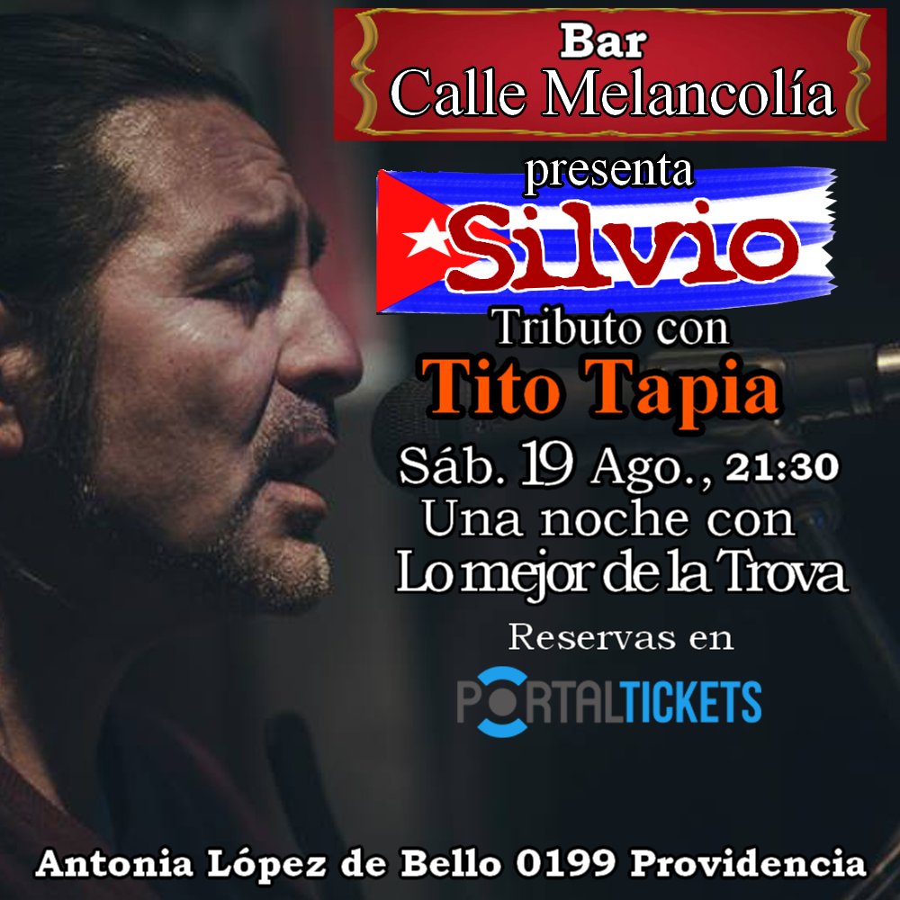 Flyer Evento TRIBUTO A SILVIO CALLE MELANCOLIA CON TITO TAPIA