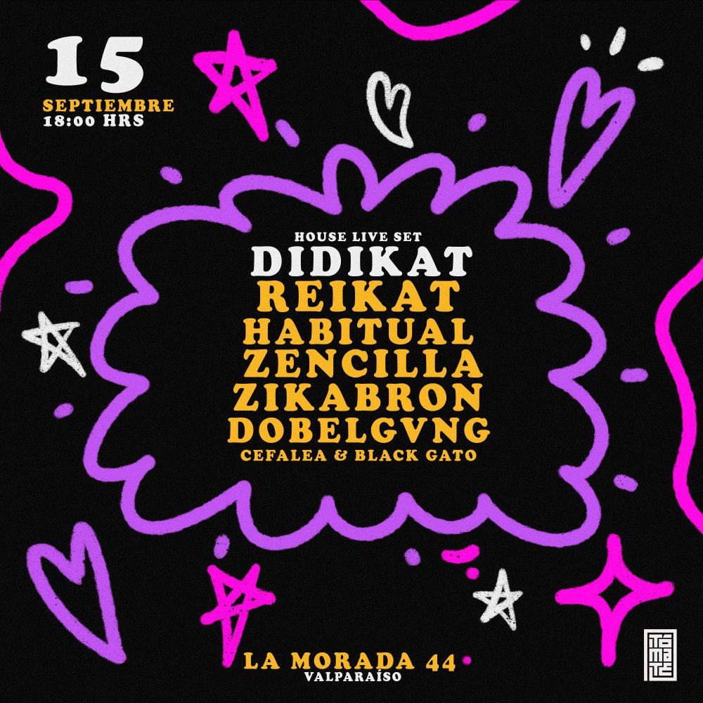 Flyer Evento DIDIKAT TOUR EN LA MORADA 44 - VALPARAISO
