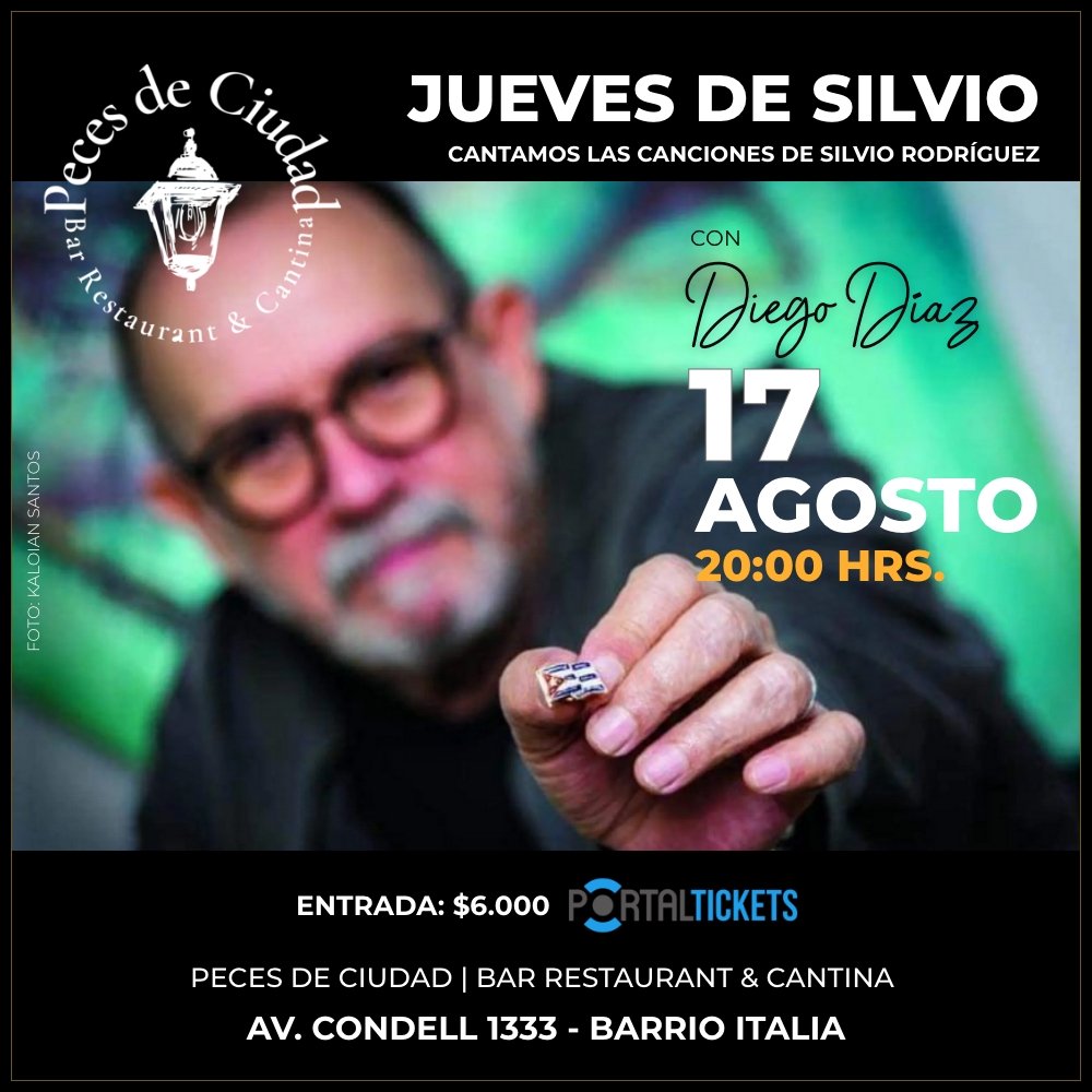 Flyer Evento JUEVES DE SILVIO EN PECES DE CIUDAD