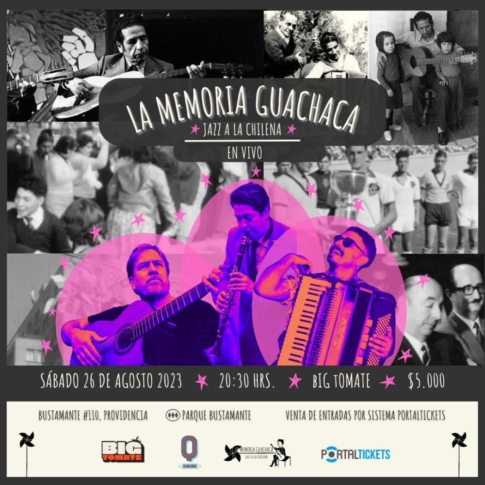 Flyer Evento LA MEMORIA GUACHACA EN VIVO EN BIG TOMATE