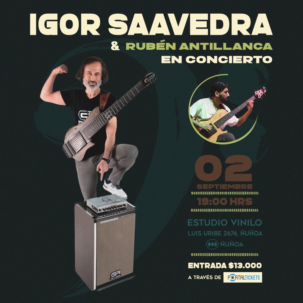 Flyer Evento IGOR SAAVEDRA + RUBÉN ANTILLANCA EN ESTUDIO VINILO