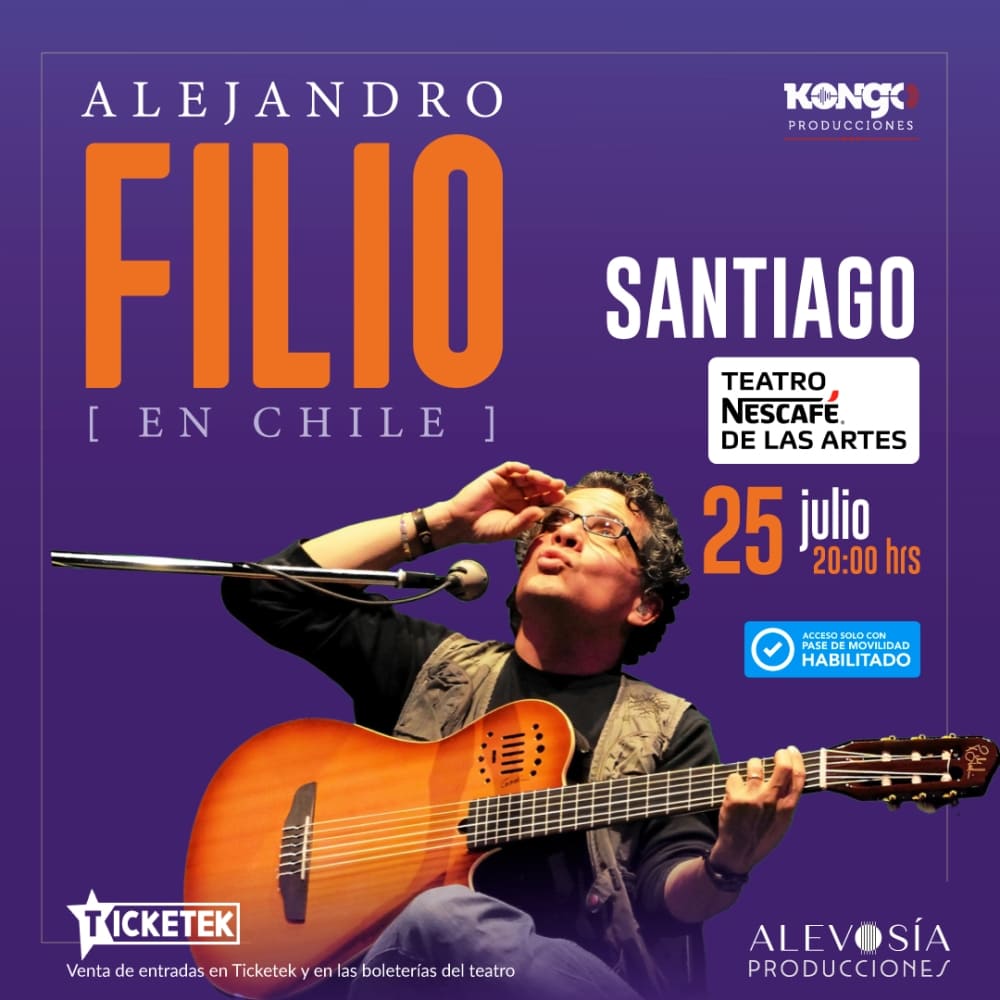 Flyer Evento ALEJANDRO FILIO EN CHILE