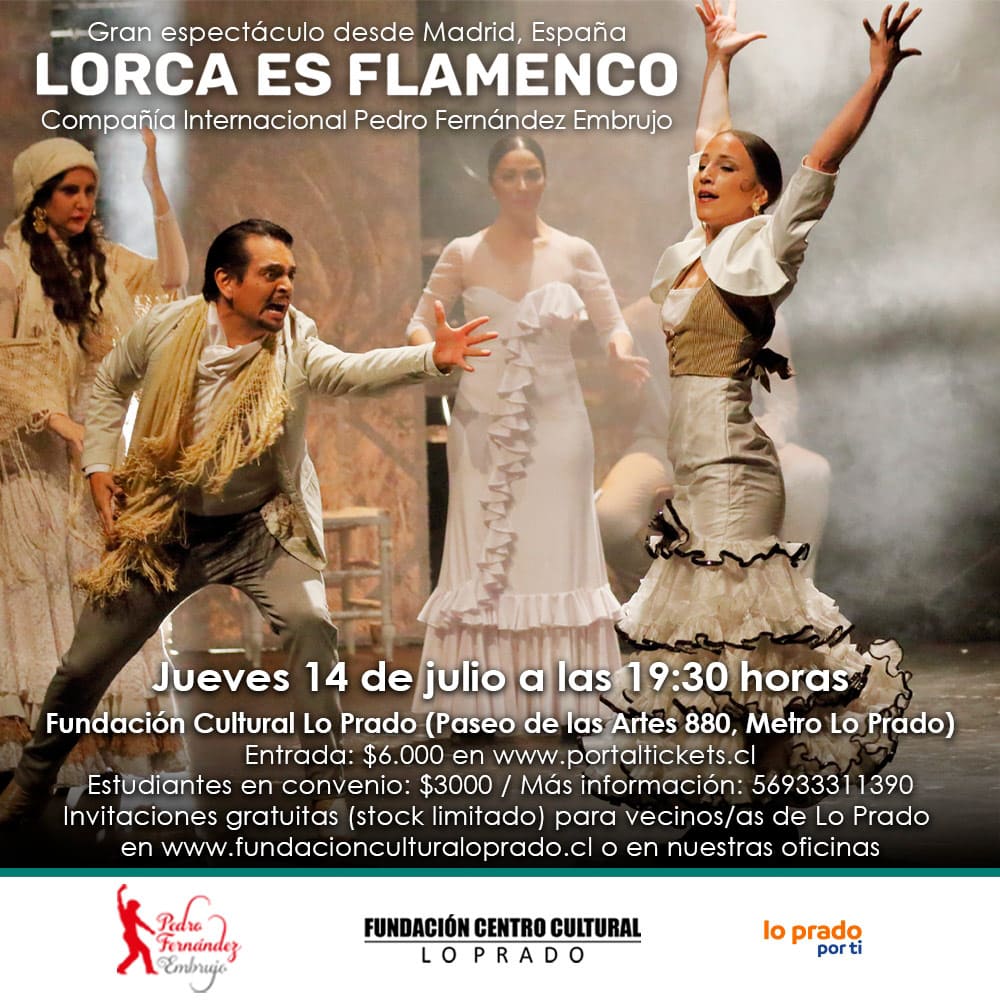 Flyer Evento LORCA ES FLAMENCO DE LA COMPAÑÍA INTERNACIONAL PEDRO FERNÁNDEZ