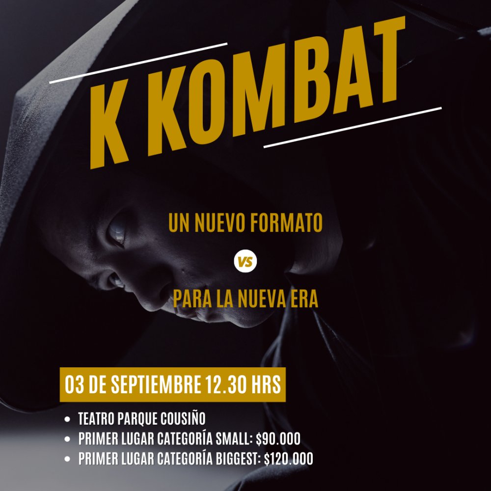 Flyer Evento K KOMBAT / TEATRO PARQUE COUSIÑO