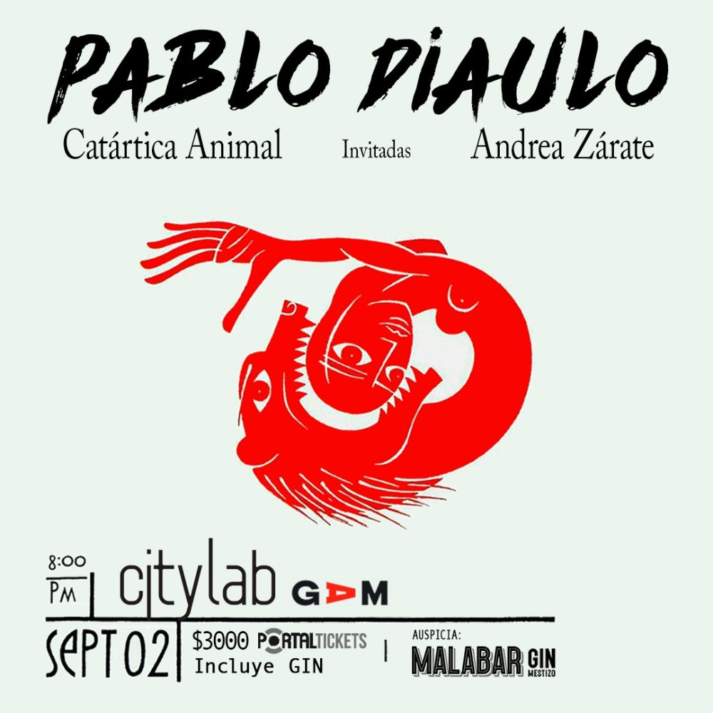 Flyer Evento CONCIERTO PABLO DIAULO EN CITYLAB GAM