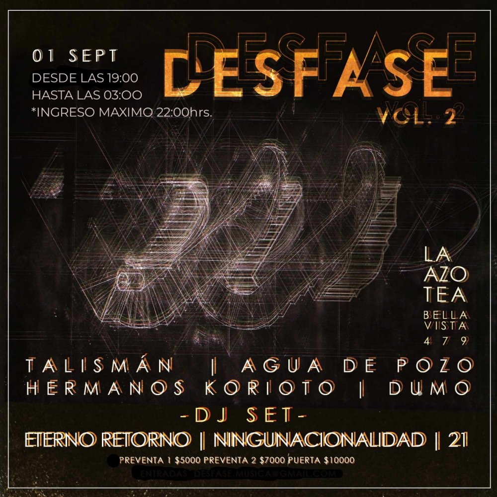 Flyer Evento DESFACE | TOCATA + FIESTA | LA AZOTEA UNDERCLUB