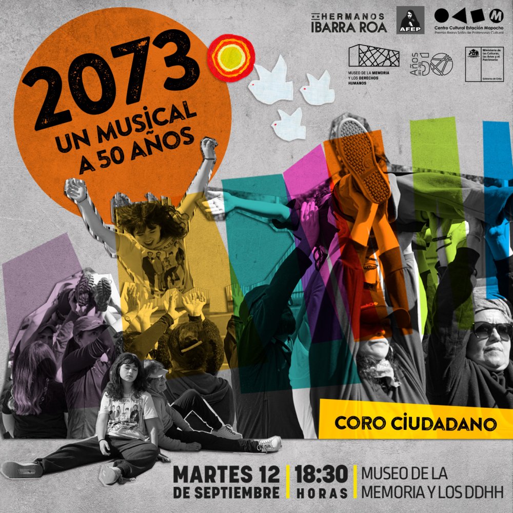 Flyer Evento 2073: UN MUSICAL A 50 AÑOS EN EL MUSEO DE LA MEMORIA Y LOS DD.HH.