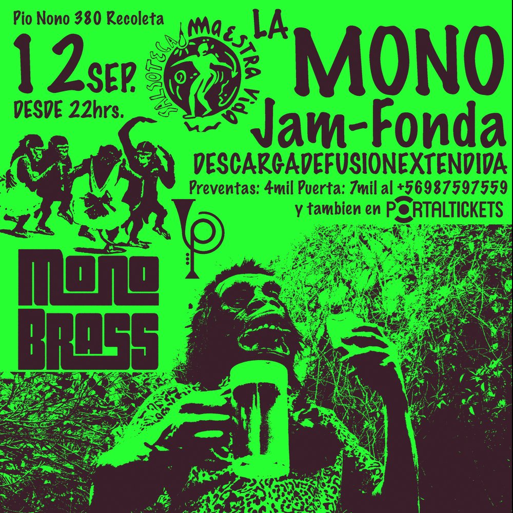 Flyer Evento MONOJAMFONDA: MONO BRASS EN MAESTRA VIDA
