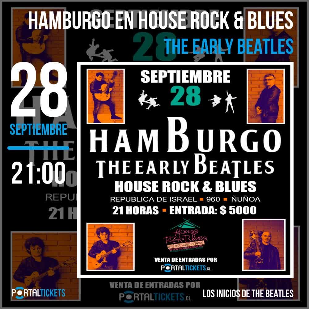 Carátula HAMBURGO, THE EARLY BEATLES. HOUSE ROCK & BLUES