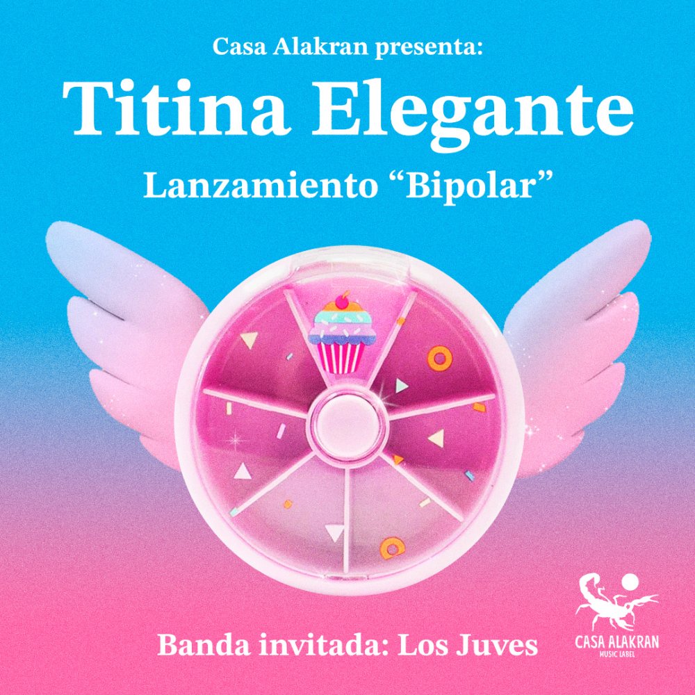 Flyer Evento TITINA ELEGANTE: LANZAMIENTO BIPOLAR EN CLANDESTINA