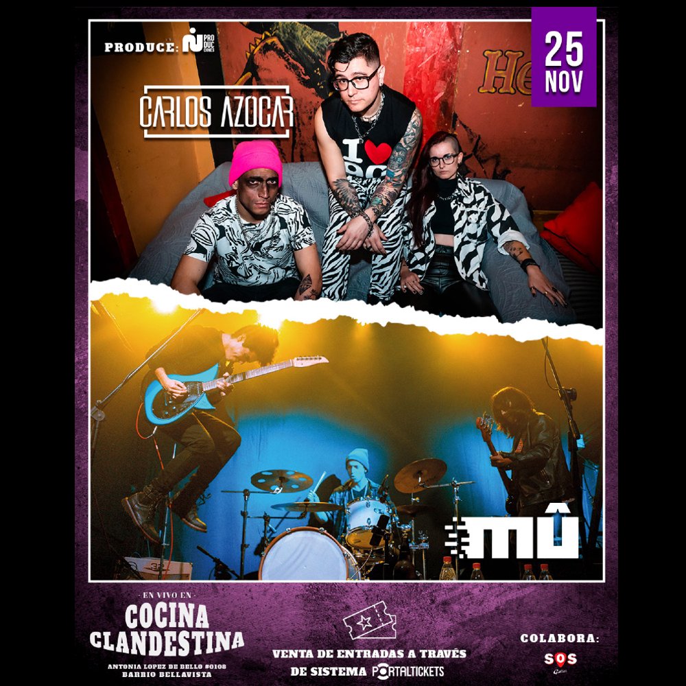 Flyer Evento CARLOS AZOCAR + MÜ EN COCINA CLANDESTINA