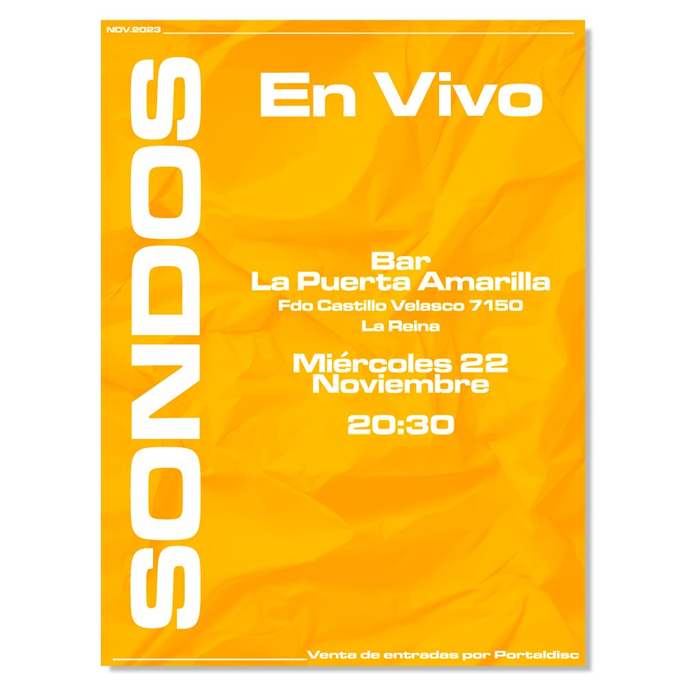 Flyer Evento SONDOS - LA PUERTA AMARILLA