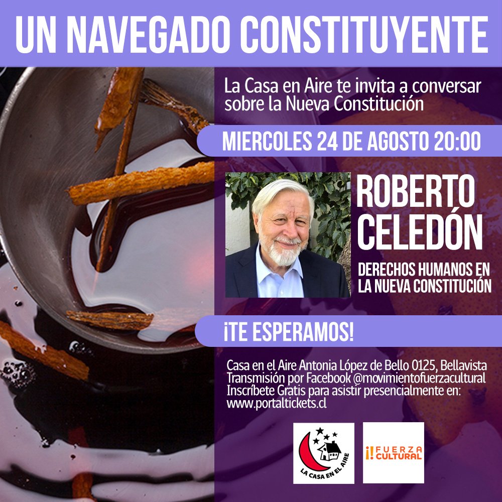 Flyer Evento NAVEGADO CONSTITUYENTE - ROBERTO CELEDÓN - 24 AGOSTO