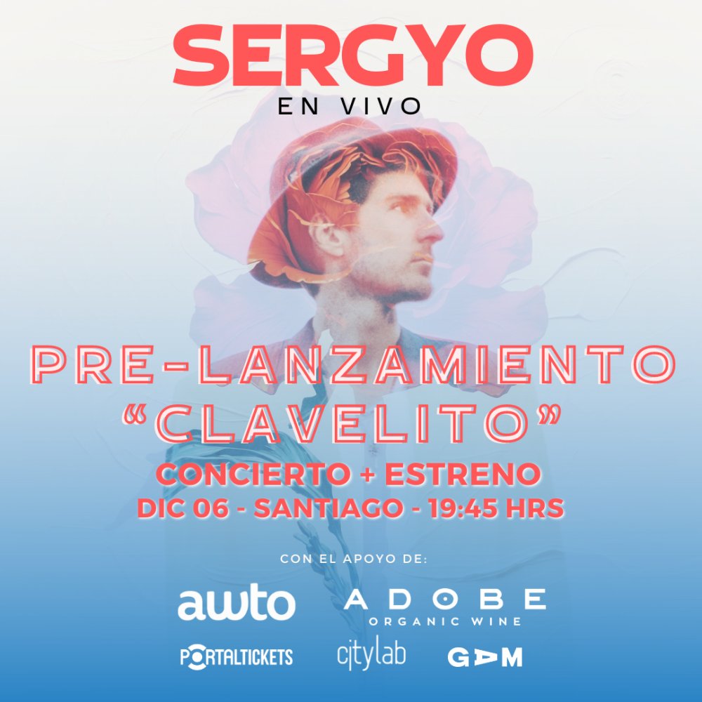 Flyer SERGYO EN CONCIERTO: SANTIAGO
