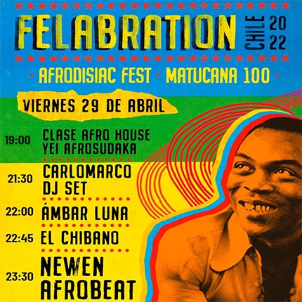 Flyer Evento FESTIVAL FELABRATION - 29 DE ABRIL - MATUCANA 100